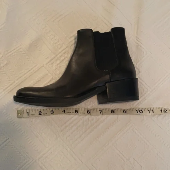 1,618 Made in Italy Black Leather Ankle Boots Size 37 - Picture 8 of 8